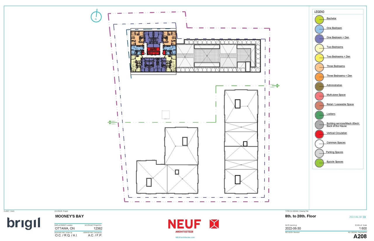 Construction site plan for project from page 39 of the file '2022-08-05 - Design Brief - D07-12-21-0089'