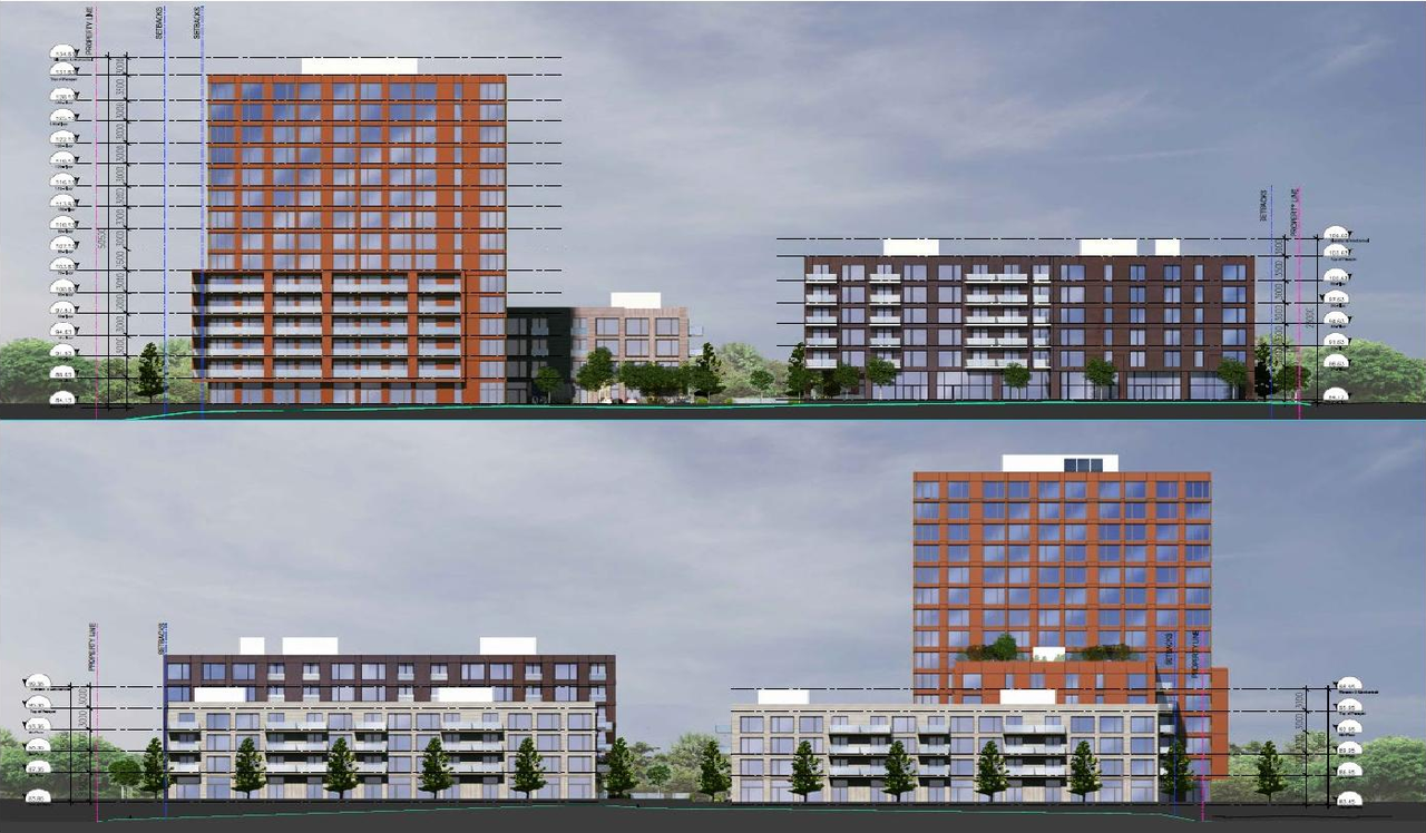 Rendering of building from page 16 of the file '2021-06-22 - Planning Rationale and Design Brief - D07-12-21-0089'