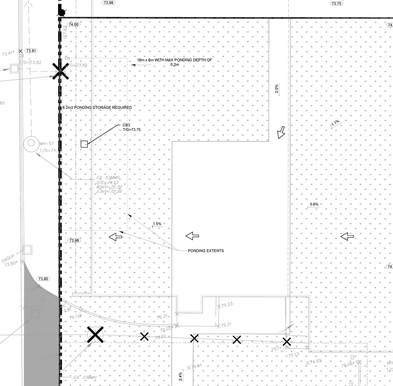 Construction site plan for project from page 10 of the file '2021-10-22 - MEMO Site Servicing Design Brief - D07-12-21-0092'