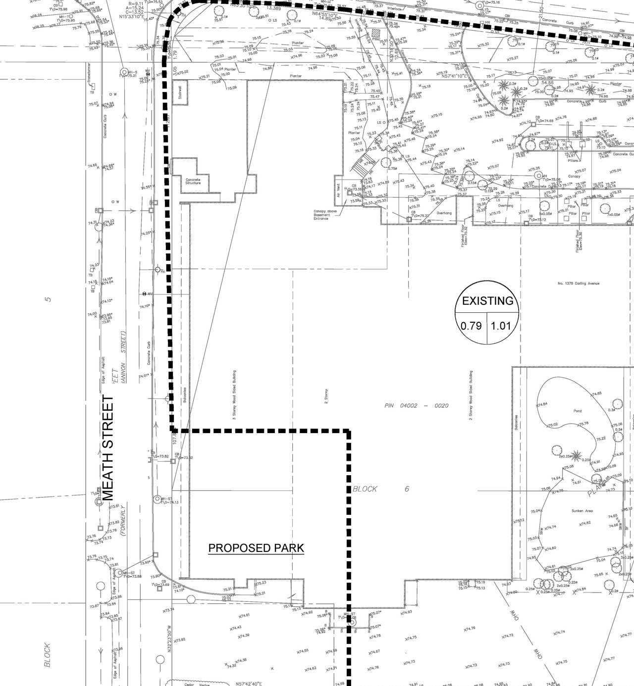 Construction site plan for project from page 23 of the file '2021-12-20 - REVISION 3 Site Servicing Design Brief - D07-12-21-0092'