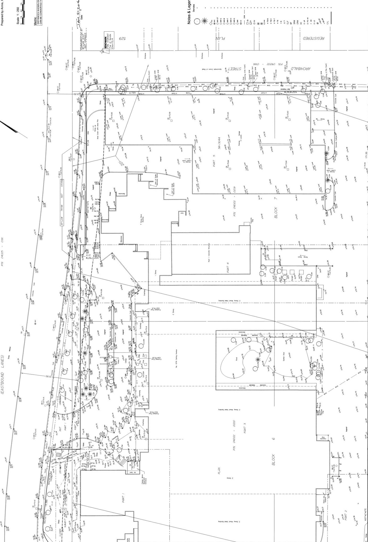 Construction site plan for project from page 58 of the file '2021-12-20 - REVISION 3 Site Servicing Design Brief - D07-12-21-0092'