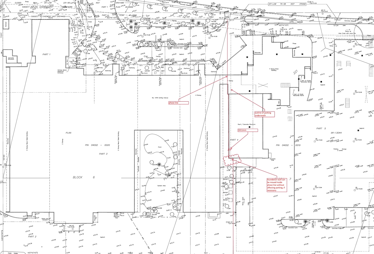 Construction site plan for project from page 59 of the file '2021-12-20 - REVISION 3 Site Servicing Design Brief - D07-12-21-0092'