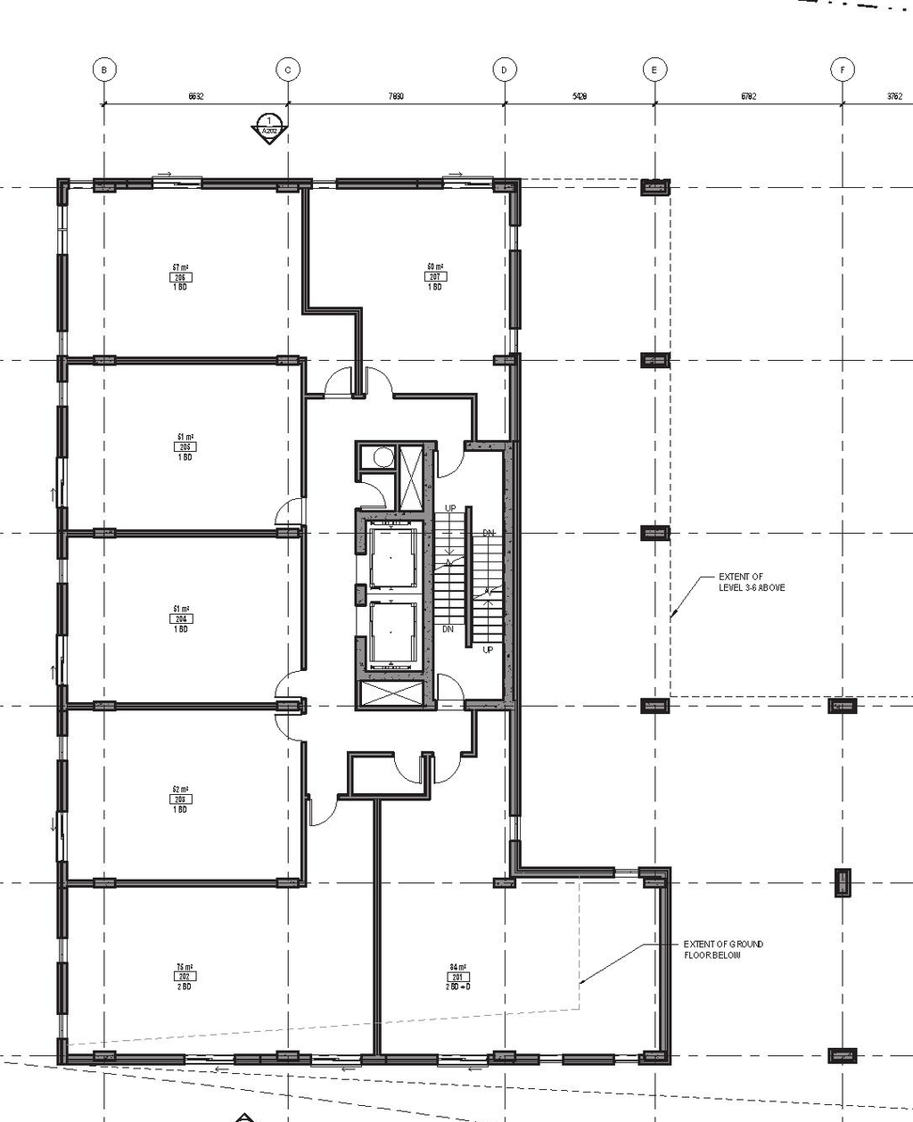 Floor plan for project from page 14 of the file '2021-06-29 - Urban Design Package - D07-12-21-0094'