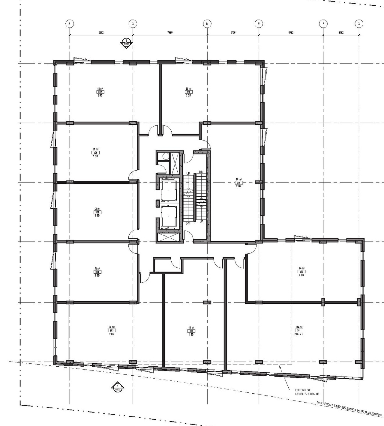 Floor plan for project from page 14 of the file '2021-06-29 - Urban Design Package - D07-12-21-0094'