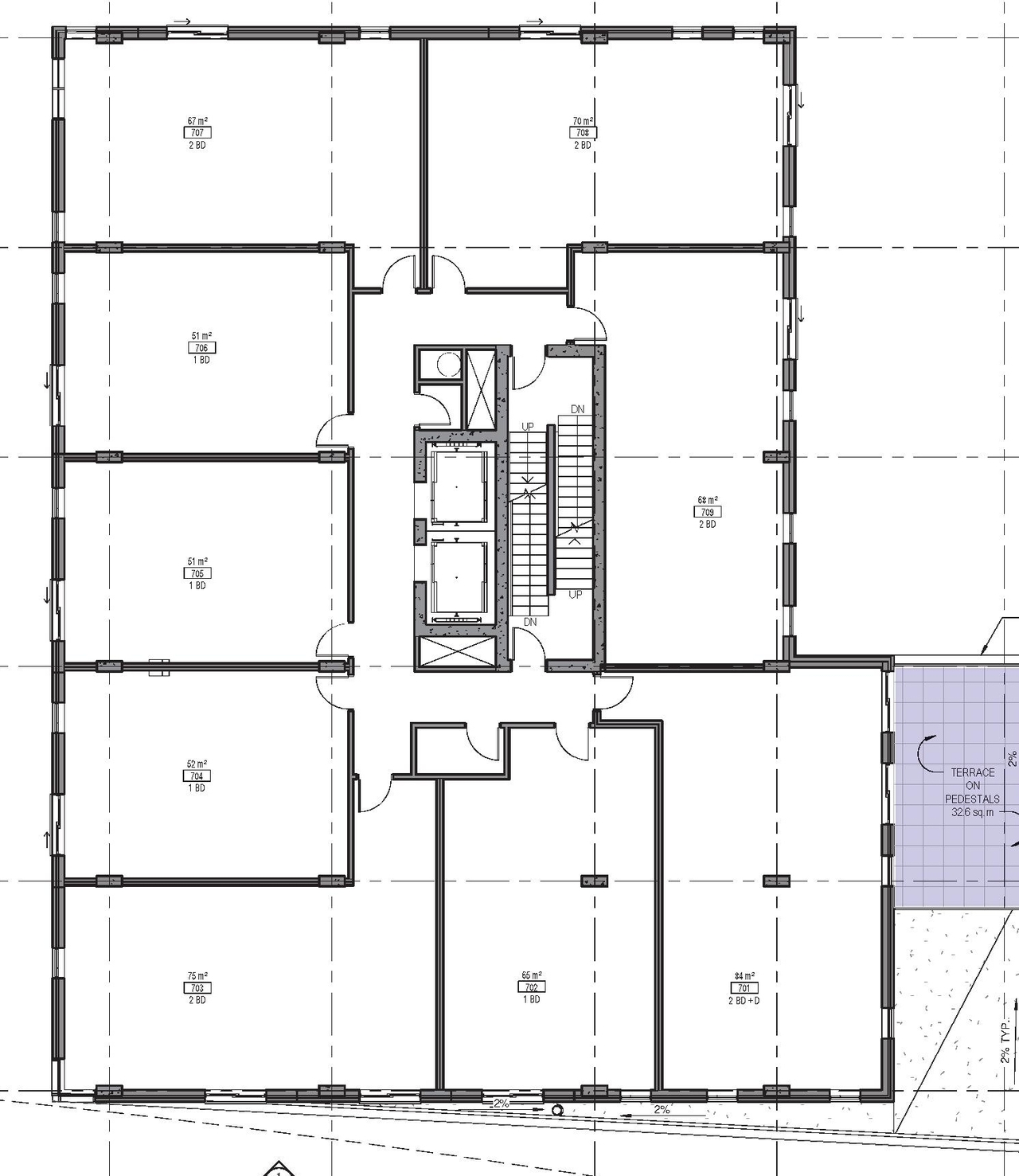 Floor plan for project from page 15 of the file '2021-06-29 - Urban Design Package - D07-12-21-0094'