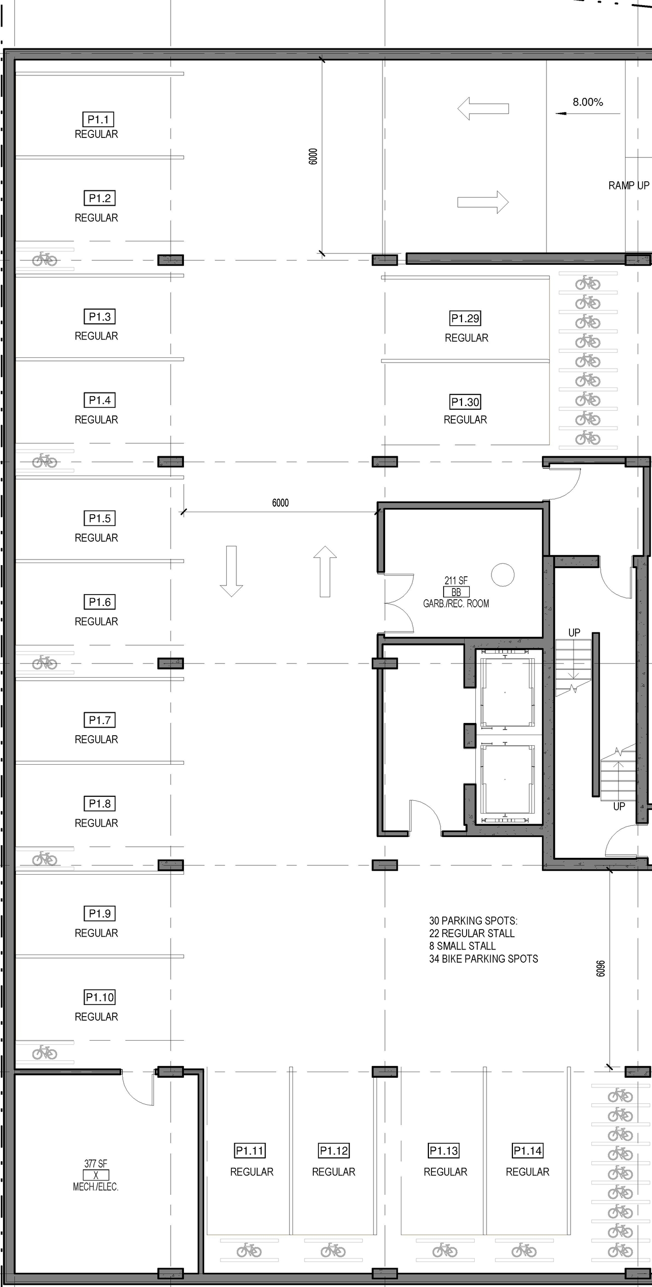 Construction site plan for project from page 1 of the file '2021-06-29 - Floor Plans - D07-12-21-0094'