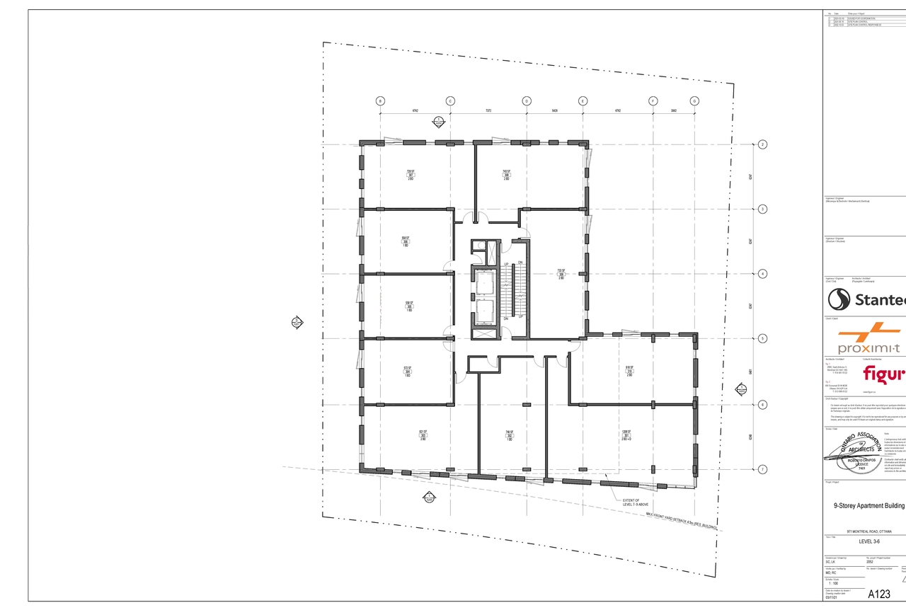 Construction site plan for project from page 4 of the file '2022-10-07 - Floor Plans - D07-12-21-0094'