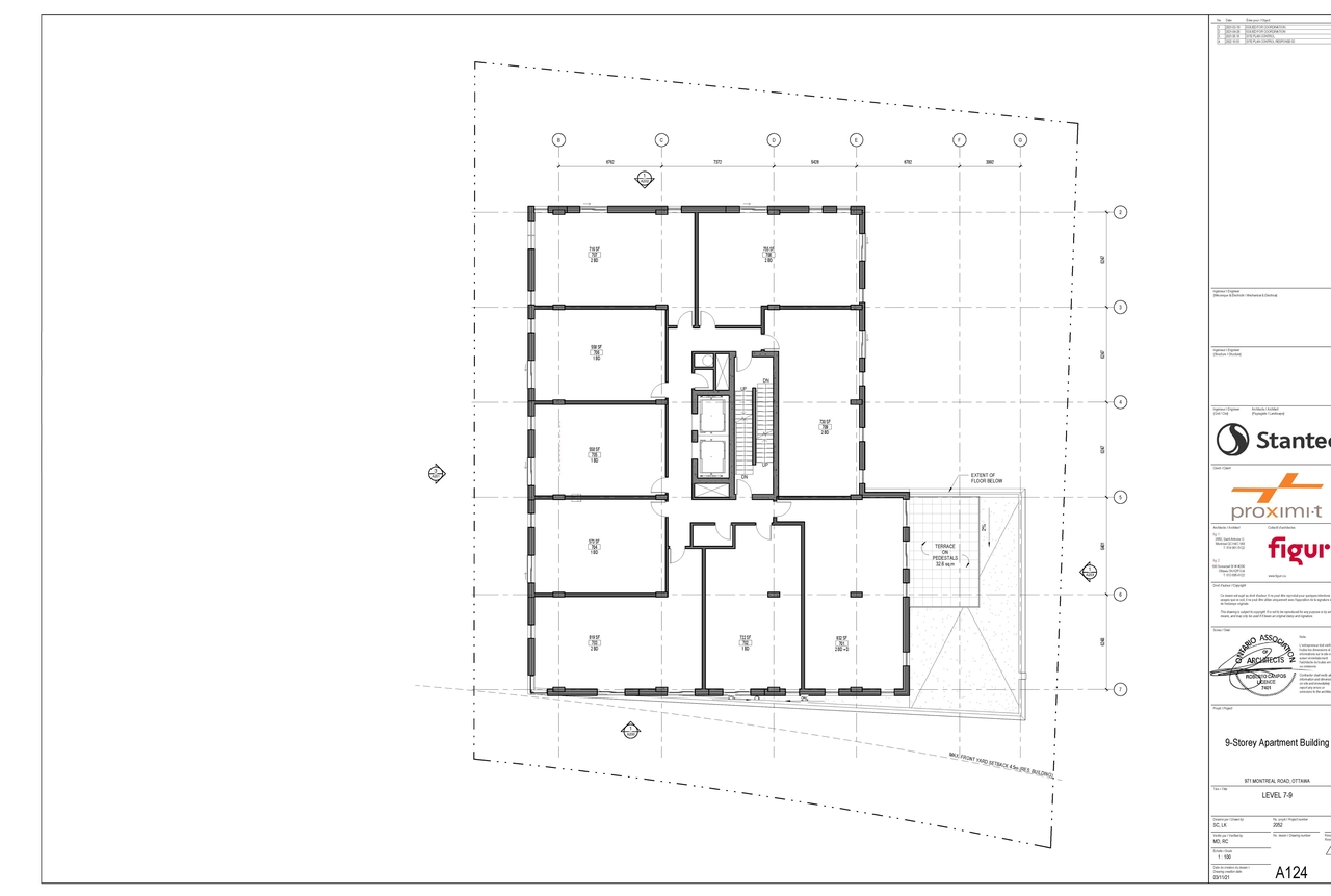 Construction site plan for project from page 5 of the file '2022-10-07 - Floor Plans - D07-12-21-0094'