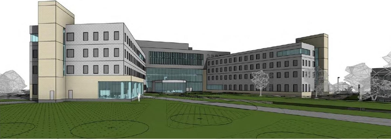 Rendering of building from page 13 of the file '2021-06-29 - Design Brief - D07-12-21-0095'