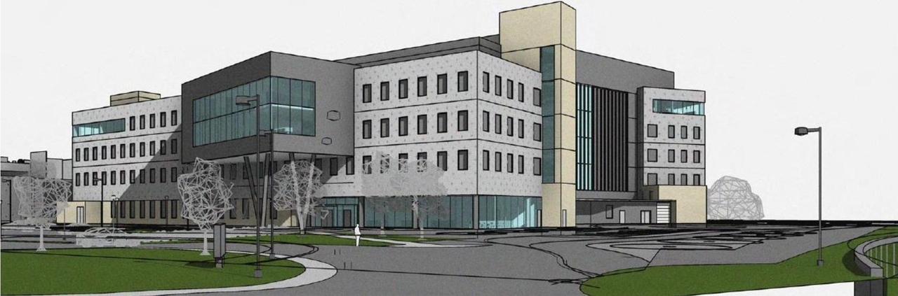 Rendering of building from page 13 of the file '2021-06-29 - Design Brief - D07-12-21-0095'