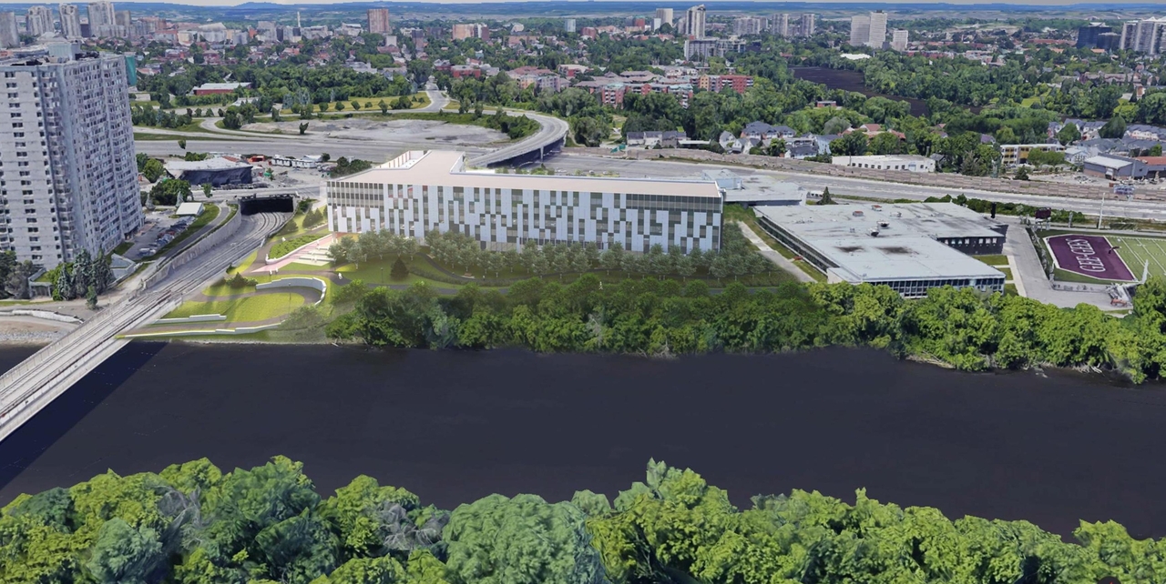 Rendering of building from page 16 of the file '2021-06-29 - Design Brief - D07-12-21-0095'