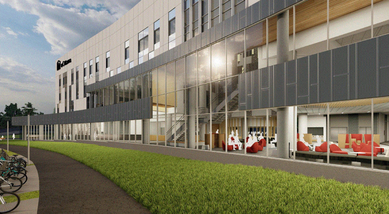 Rendering of building from page 21 of the file '2021-06-29 - Design Brief - D07-12-21-0095'