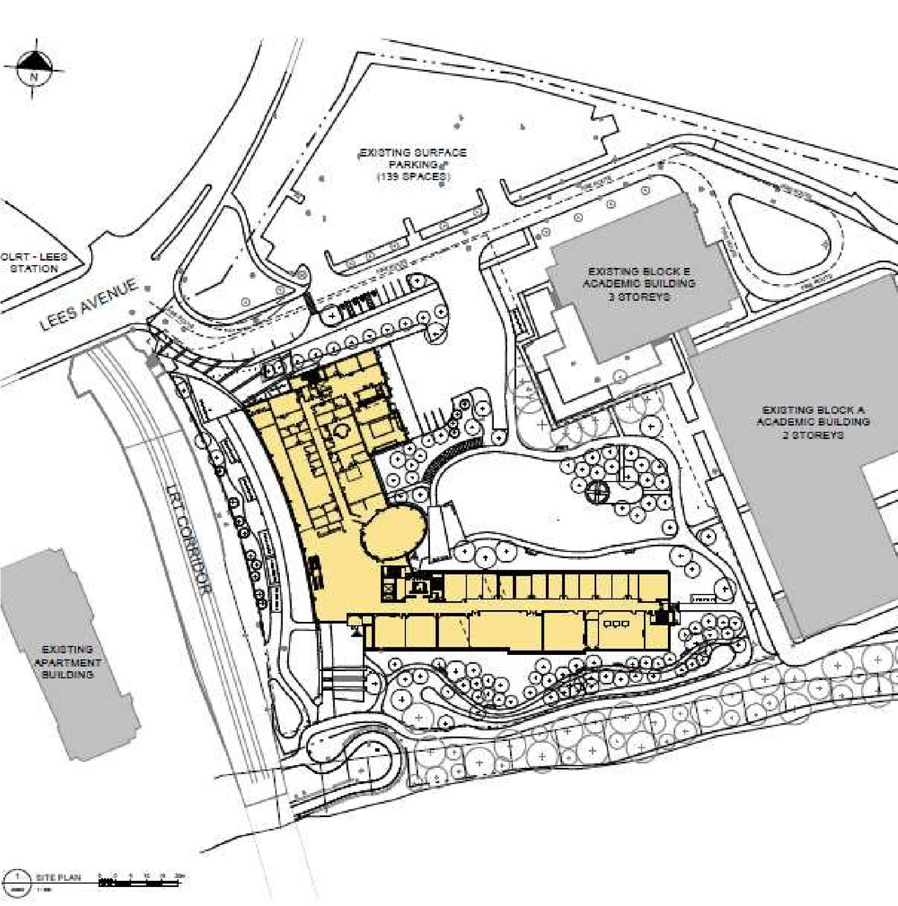Construction site plan for project from page 8 of the file '2021-06-29 - Design Brief - D07-12-21-0095'