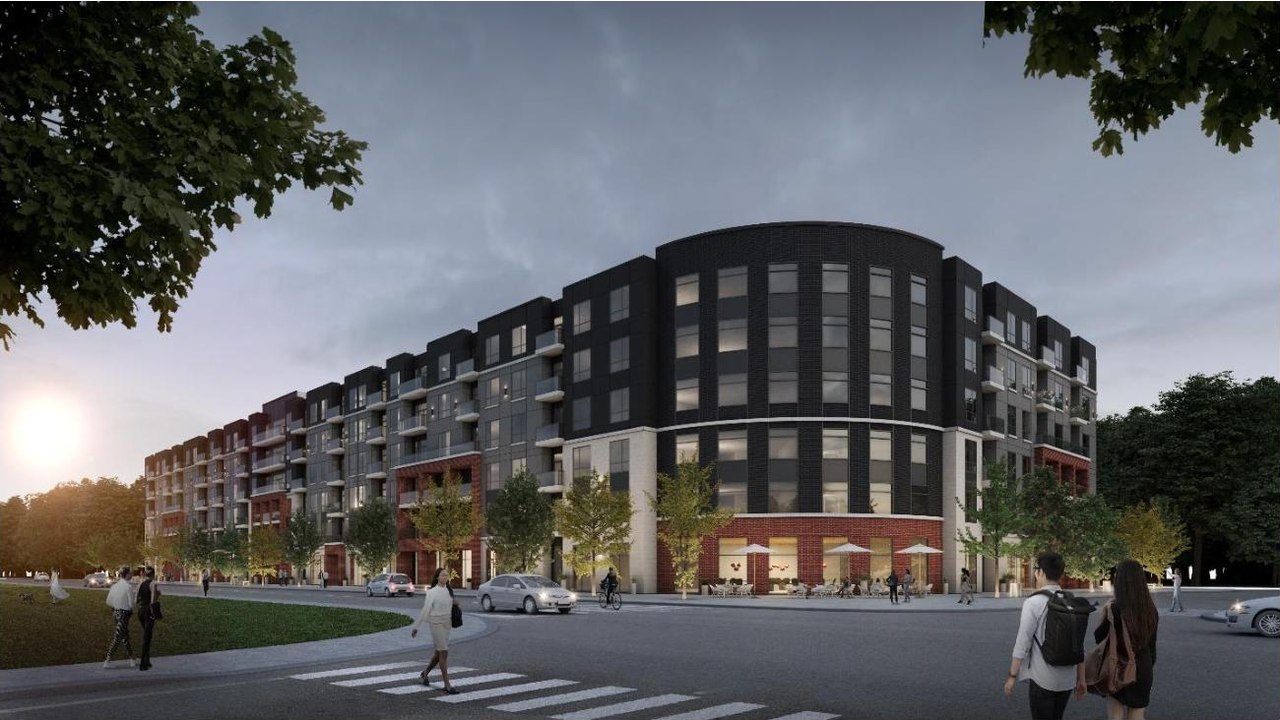 Rendering of building from page 1 of the file '2022-05-24 - Design Brief - D07-12-21-0098'