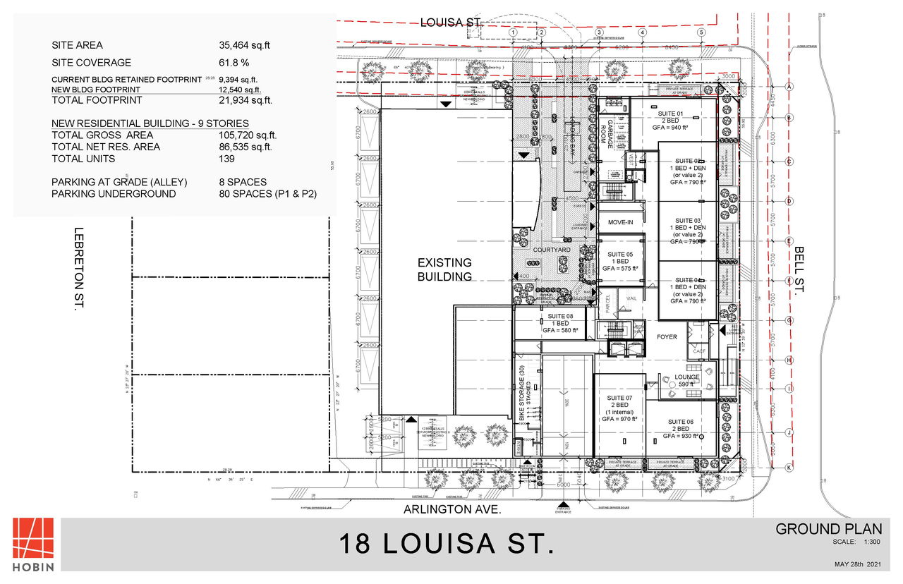 Construction site plan for project from page 1 of the file '2021-07-09 - Floor Plans - D07-12-21-0102'