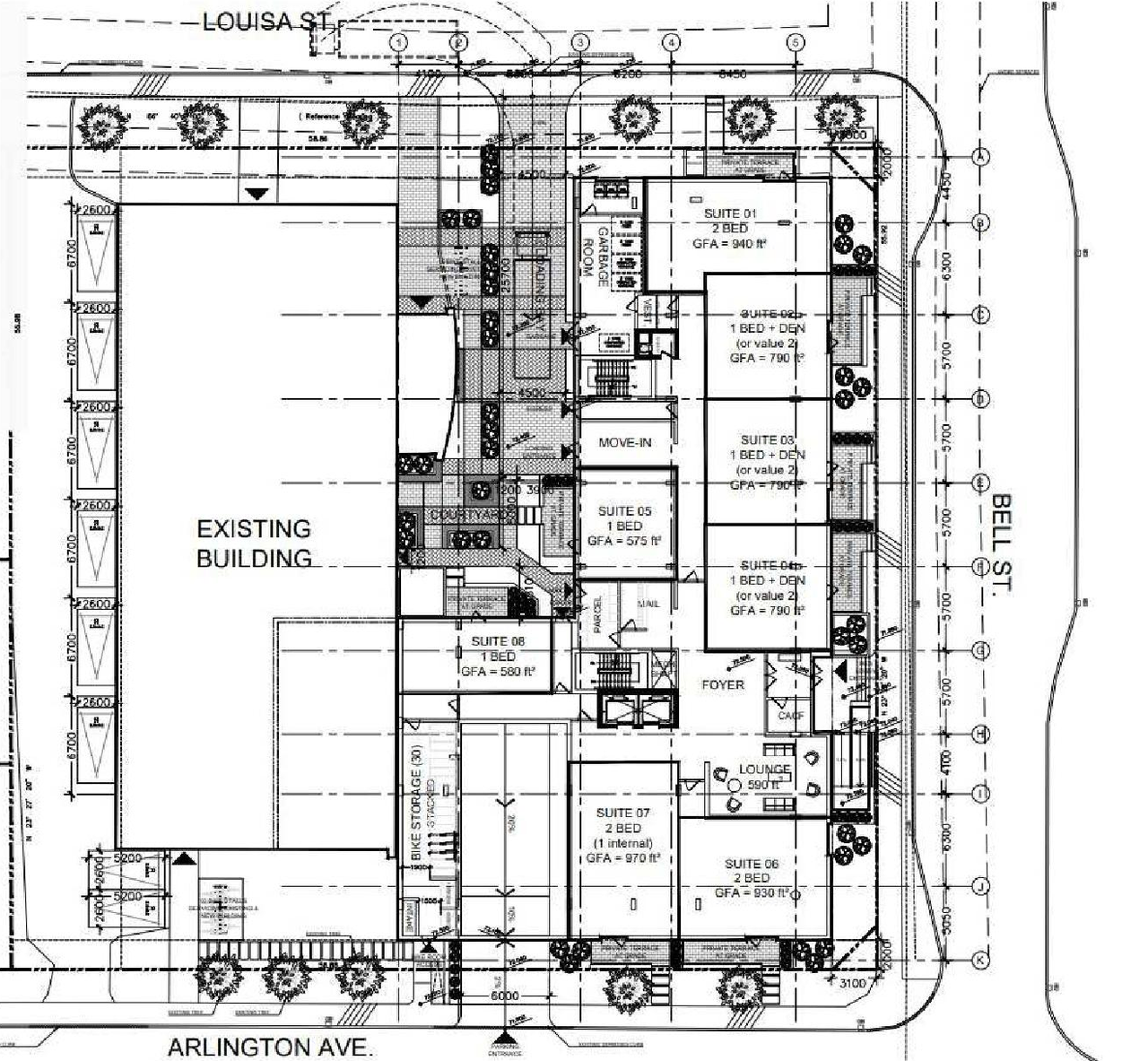 Construction site plan for project from page 12 of the file '2021-07-09 - Planning Rationale and Design Brief - D07-12-21-0102'