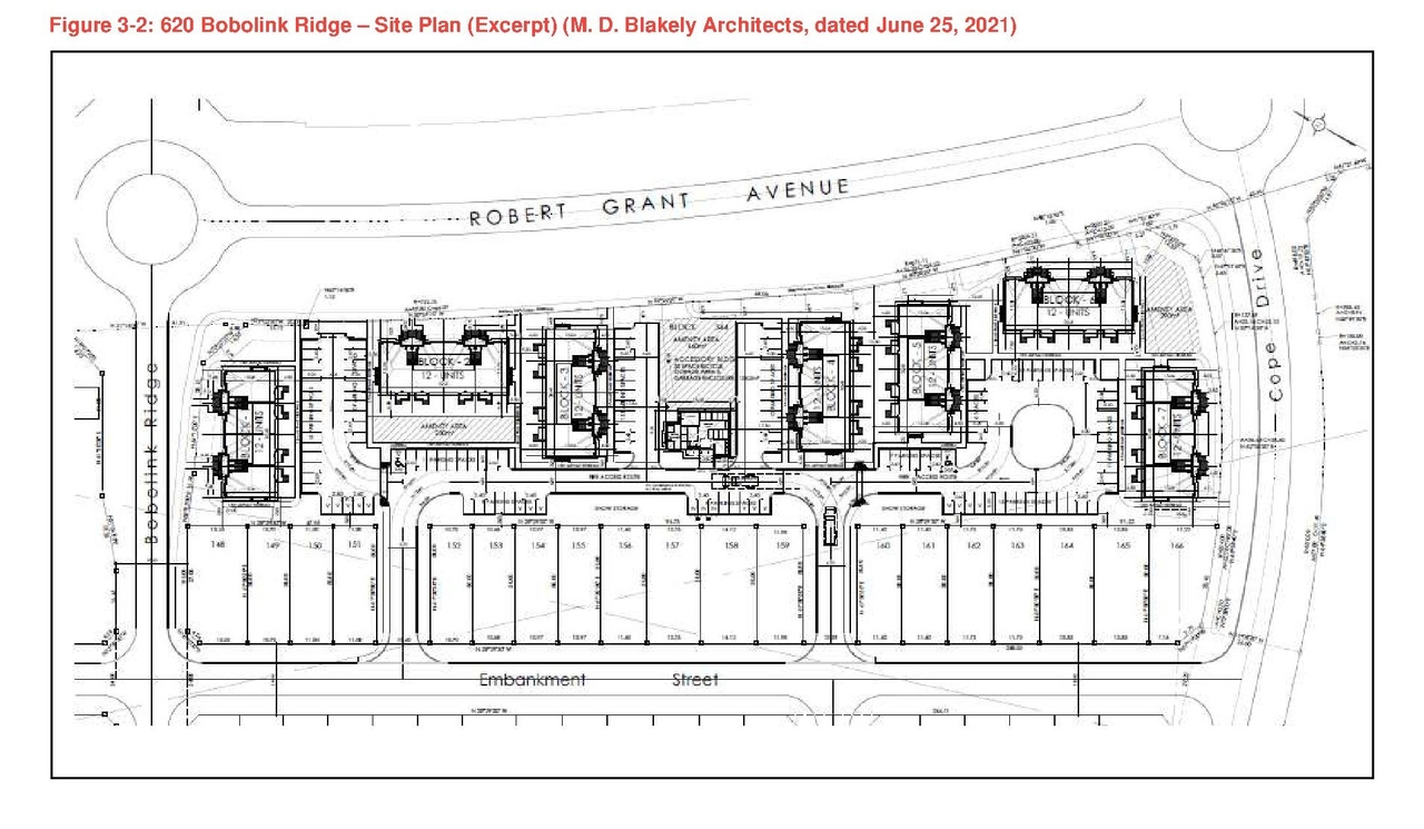 Construction site plan for project from page 14 of the file '2021-07-14 - Planning Rationale and Design Brief - D07-12-21-0107'