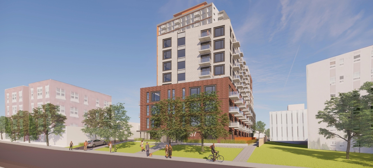 Rendering of building from page 11 of the file '2022-12-30 - Perspectives - D07-12-21-0108'