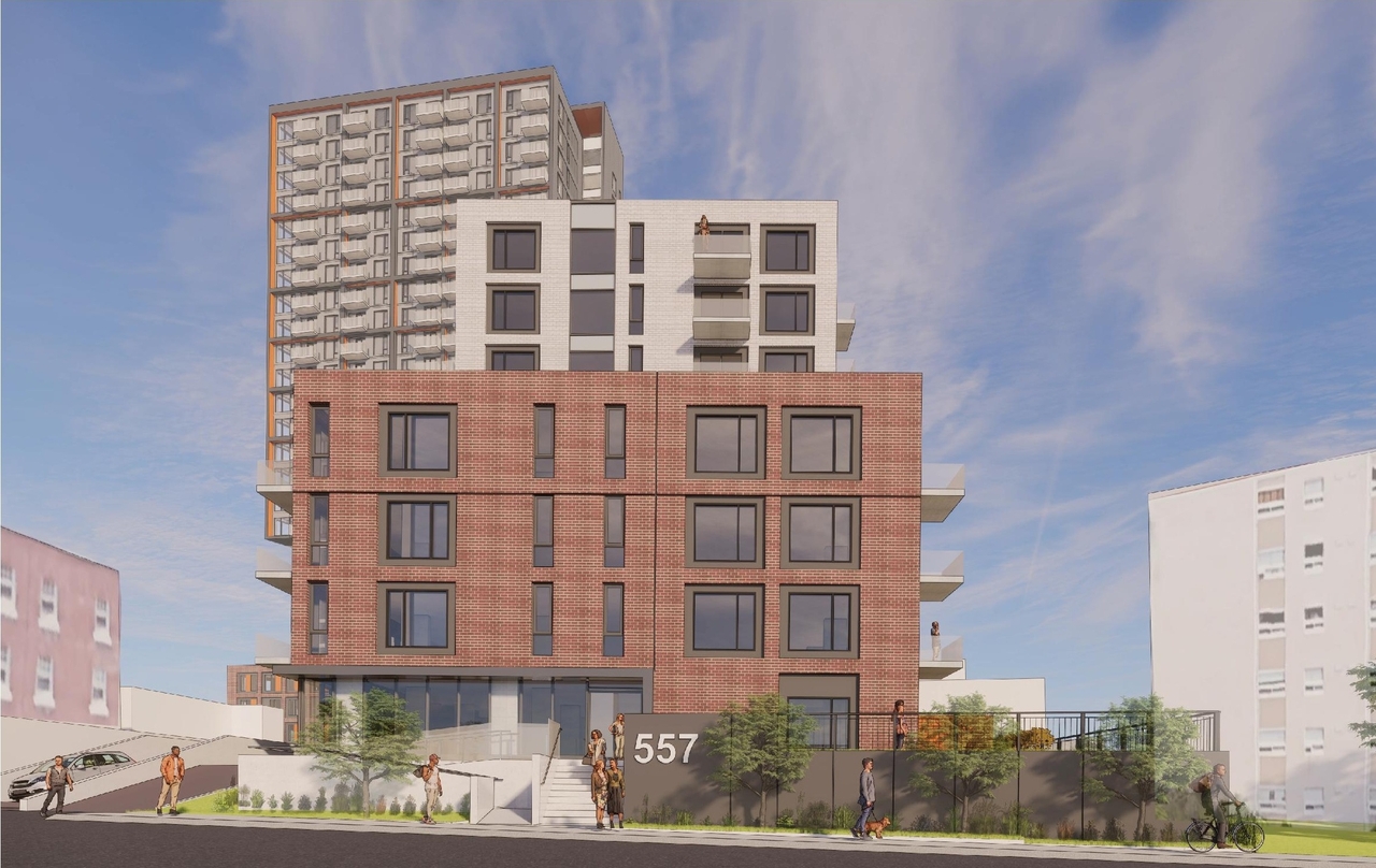 Rendering of building from page 12 of the file '2022-12-30 - Perspectives - D07-12-21-0108'