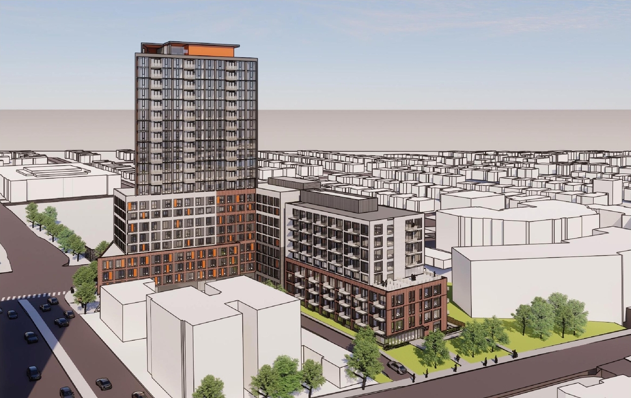 Rendering of building from page 6 of the file '2022-12-30 - Perspectives - D07-12-21-0108'