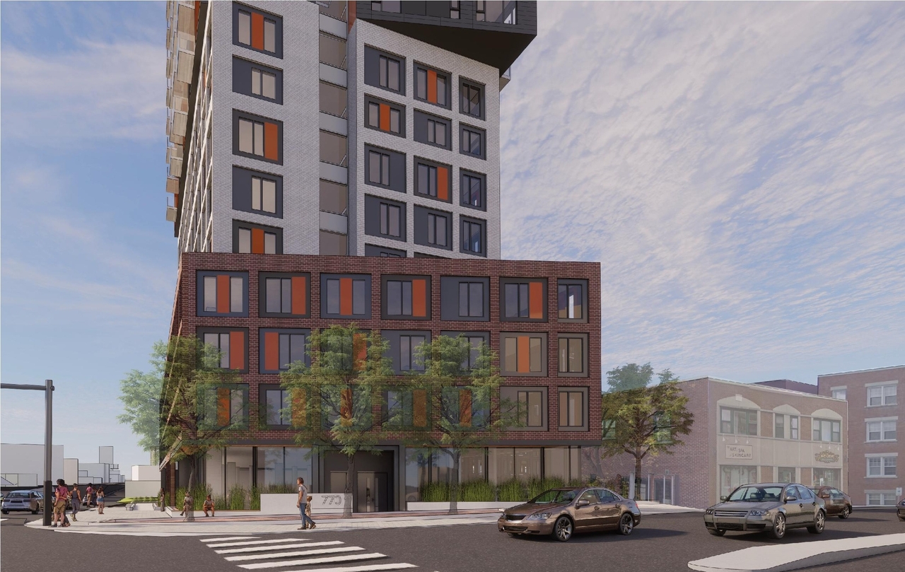 Rendering of building from page 8 of the file '2022-12-30 - Perspectives - D07-12-21-0108'