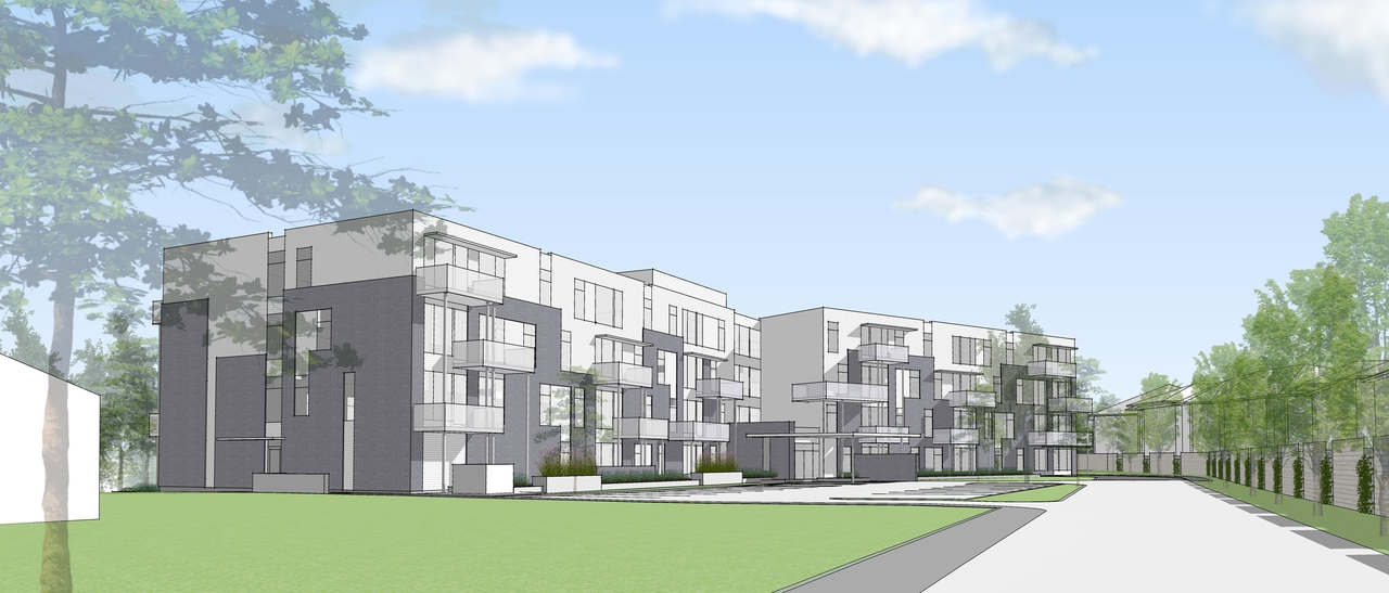 Rendering of building from page 1 of the file '2021-07-20 - East View - D07-12-21-0109'