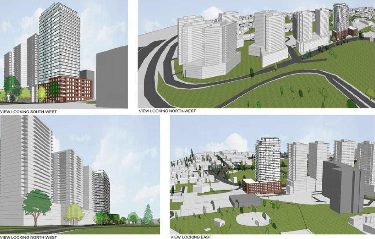 Rendering of building from page 18 of the file '2021-07-29 - Planning Rationale and Design Brief - D07-12-21-0110'