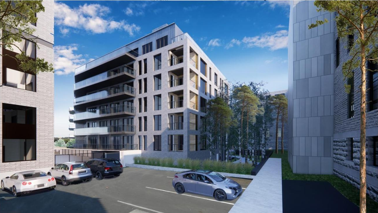 Rendering of building from page 36 of the file '2021-07-26 - Planning Rationale and Design Brief - D07-12-21-0111'