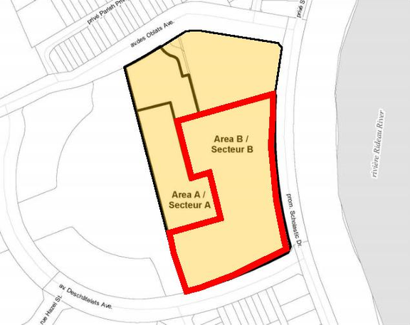 Construction site plan for project from page 42 of the file '2021-07-26 - Planning Rationale and Design Brief - D07-12-21-0111'