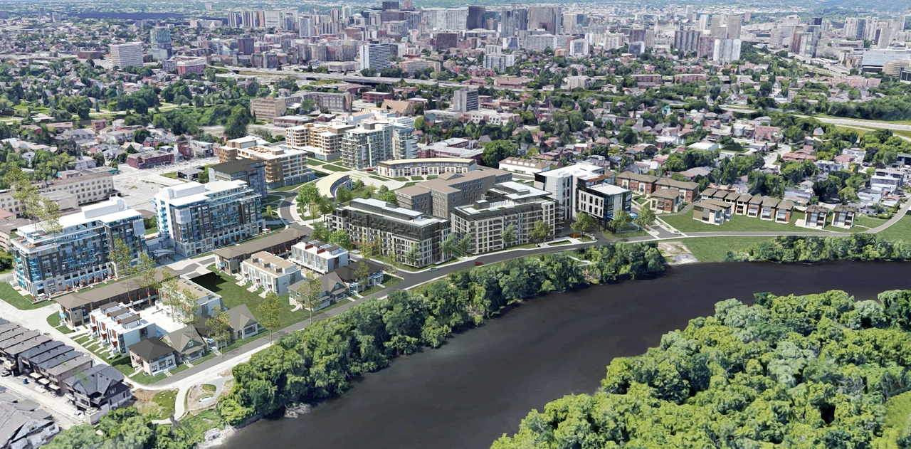 Rendering of building from page 6 of the file '2022-06-06 - Building Perspectives - D07-12-21-0111'