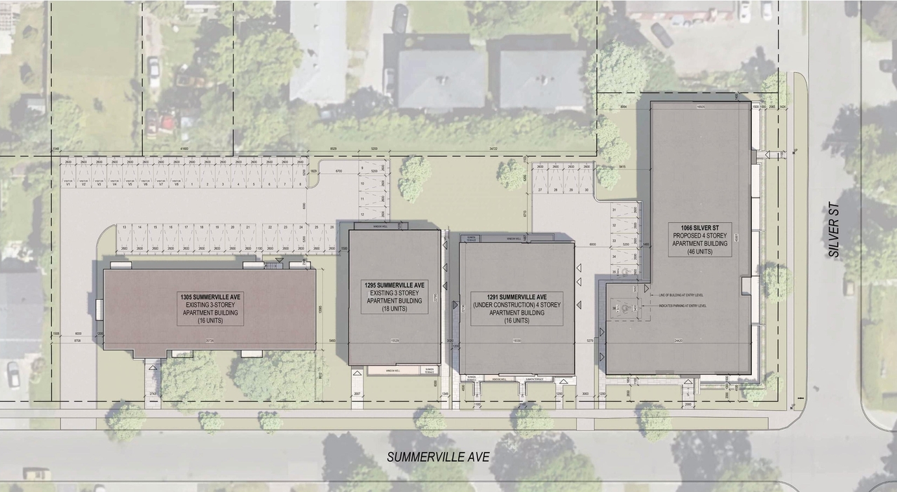 Construction site plan for project from page 3 of the file '2024-03-08 - Design Brief - D07-12-21-0112'