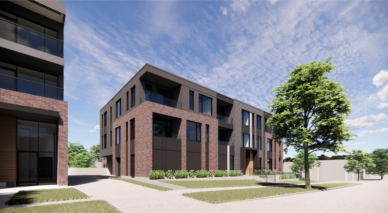Rendering of building from page 8 of the file '2024-03-08 - Design Brief - D07-12-21-0112'
