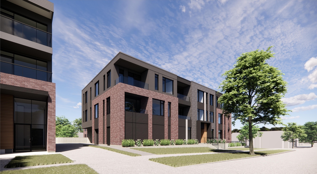 Rendering of building from page 8 of the file '2024-03-08 - Design Brief - D07-12-21-0112'