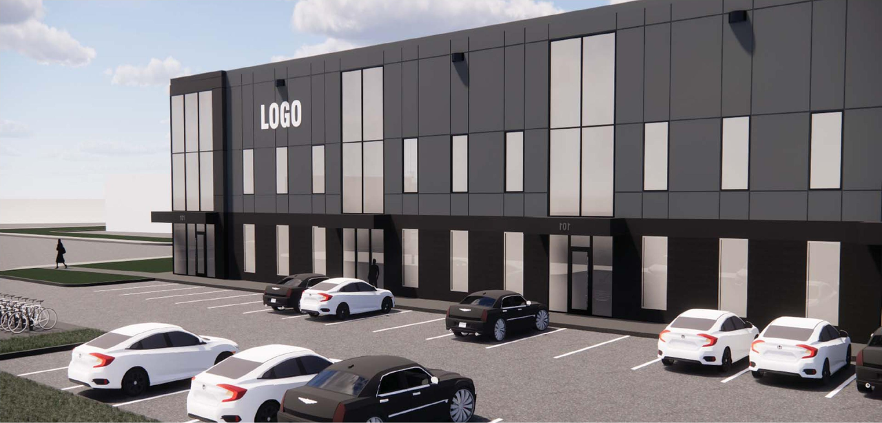 Rendering of building from page 10 of the file '2021-11-15 Design Brief D07-12-21-0114'