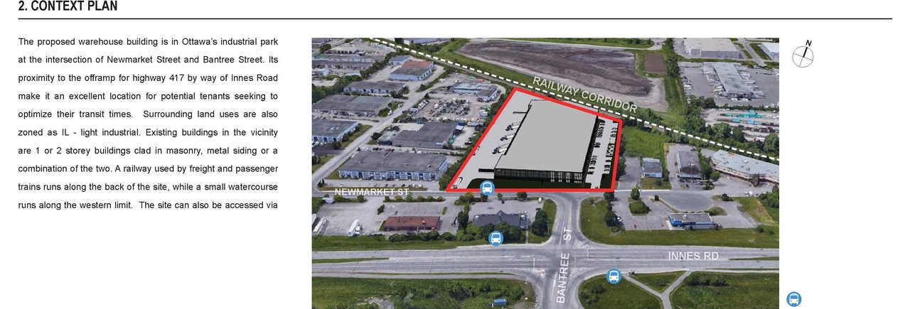 Construction site plan for project from page 3 of the file '2021-11-15 Design Brief D07-12-21-0114'
