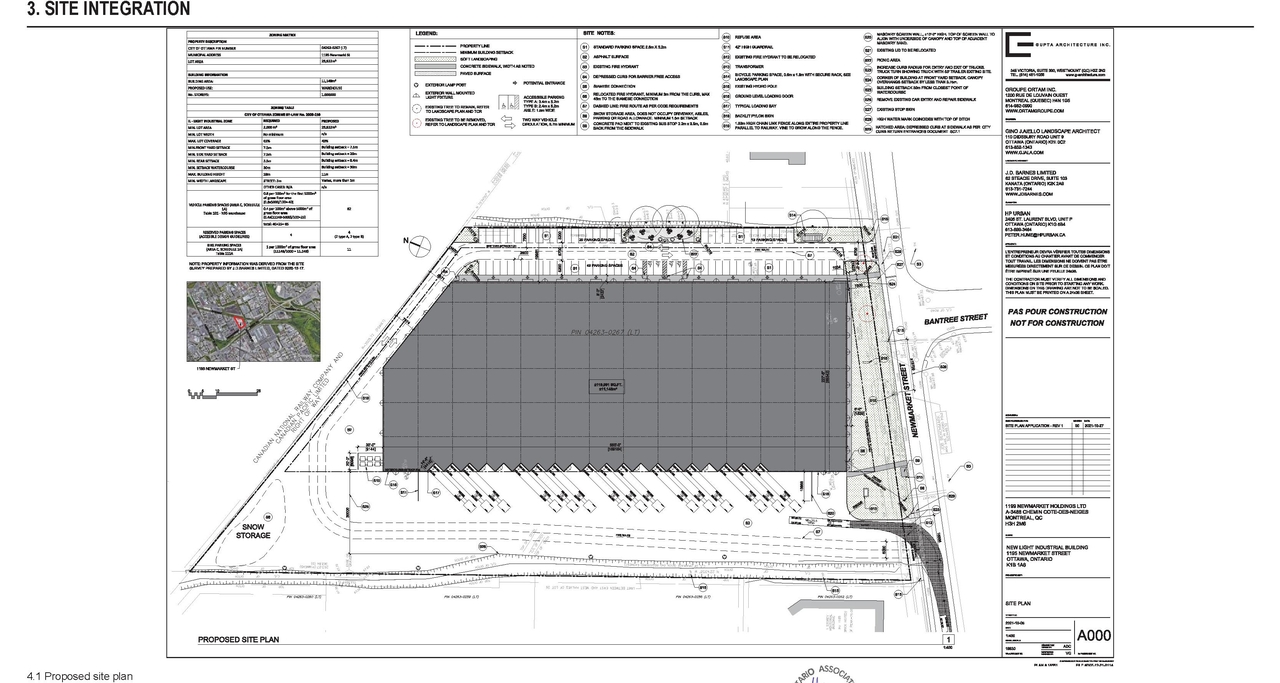 Construction site plan for project from page 4 of the file '2021-11-15 Design Brief D07-12-21-0114'