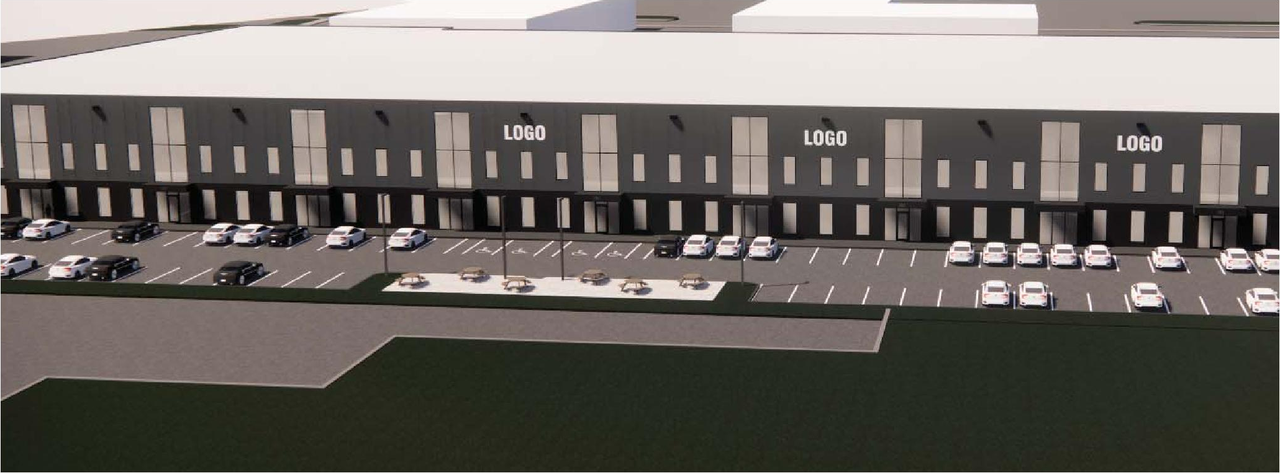 Rendering of building from page 6 of the file '2021-11-15 Design Brief D07-12-21-0114'