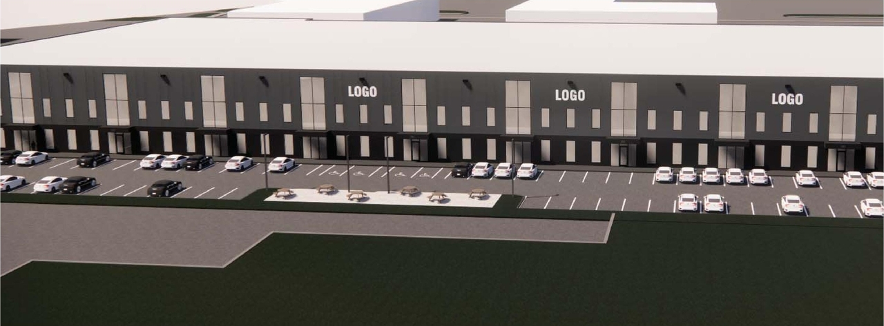 Rendering of building from page 6 of the file '2021-11-15 Design Brief D07-12-21-0114'