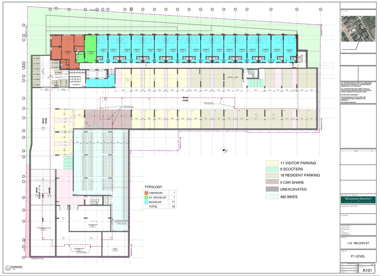 Construction site plan for project from page 1 of the file '2023-03-27 - Floor Plans - D07-12-21-0115'