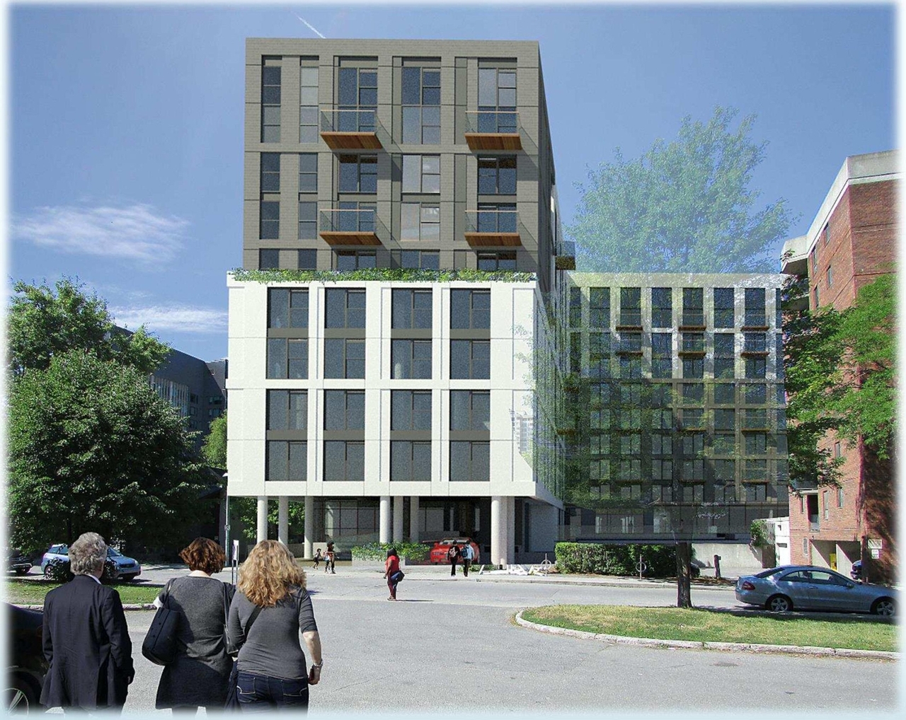 Rendering of building from page 1 of the file '2021-07-29 - Design Brief - D07-12-21-0115'