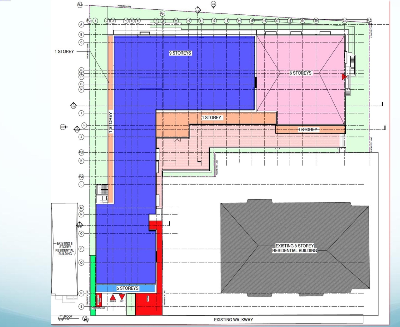 Construction site plan for project from page 34 of the file '2021-07-29 - Design Brief - D07-12-21-0115'
