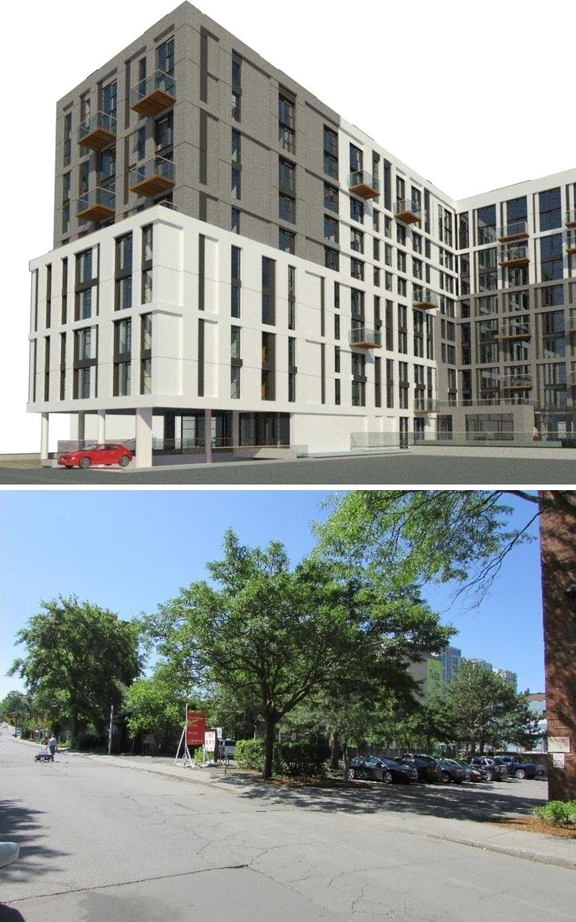 Rendering of building from page 5 of the file '2023-03-27 - Renderings - D07-12-21-0115'