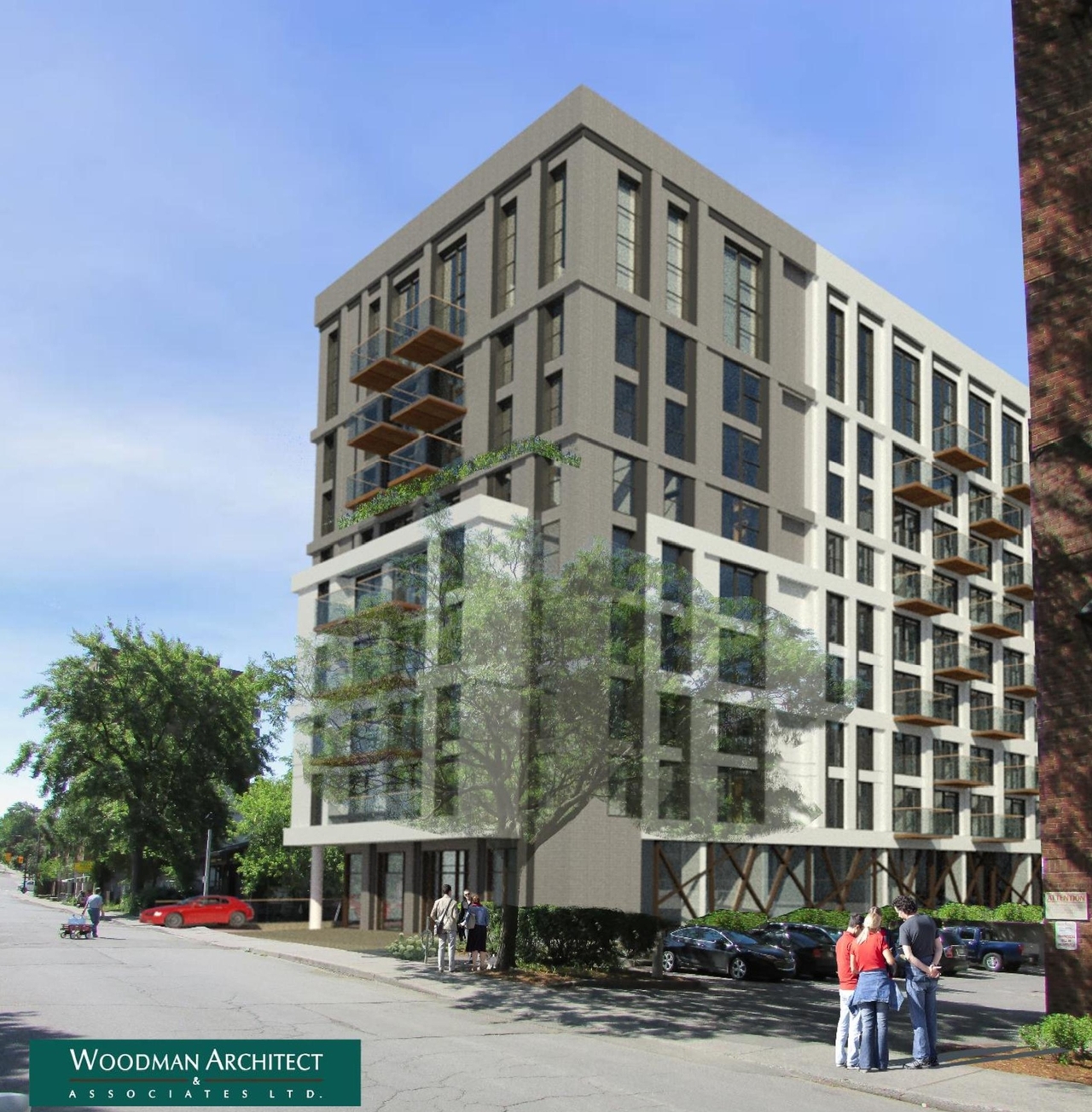 Rendering of building from page 6 of the file '2023-03-27 - Renderings - D07-12-21-0115'