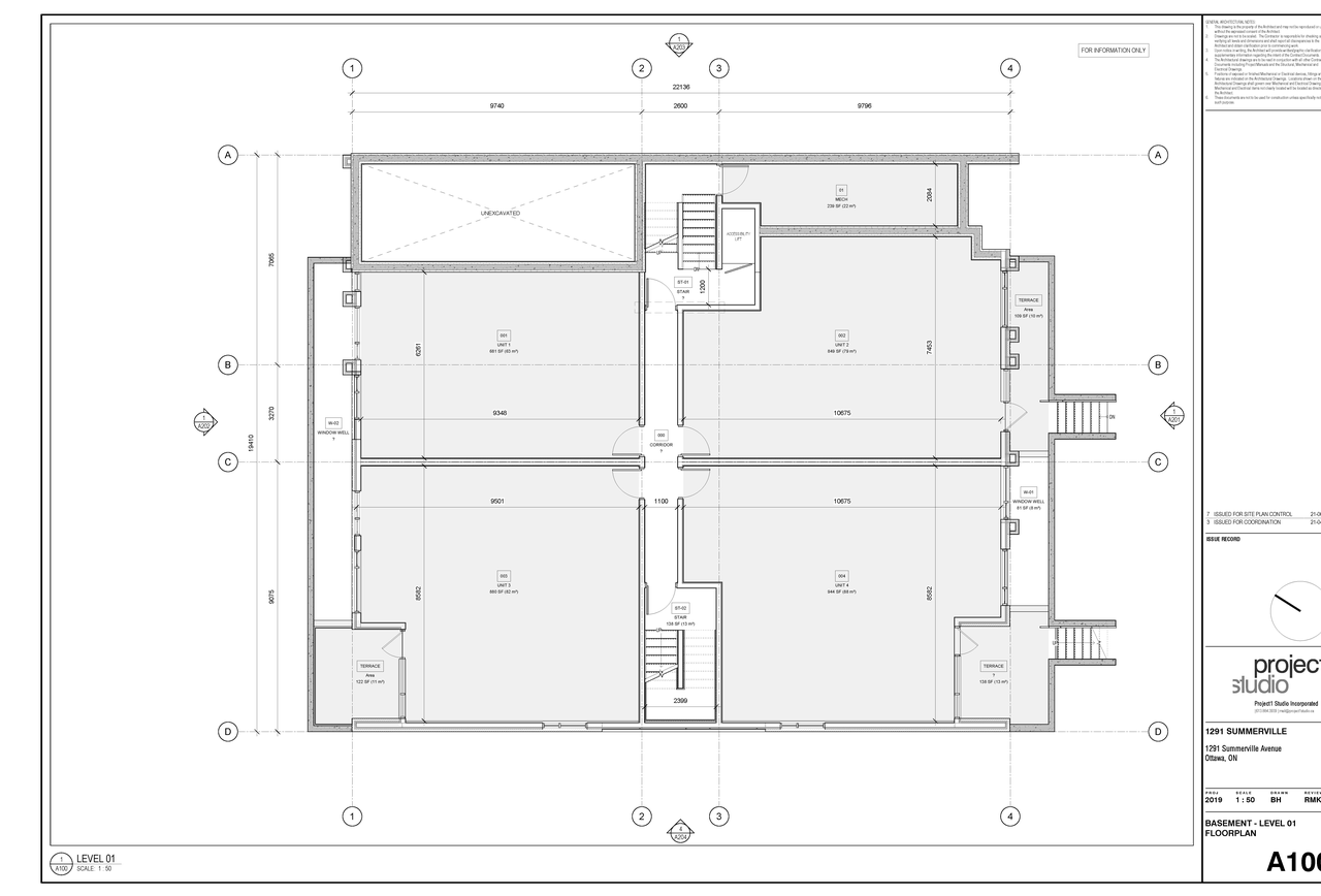 Construction site plan for project from page 1 of the file '2021-08-19 - Floor Plans - D07-12-21-0126'
