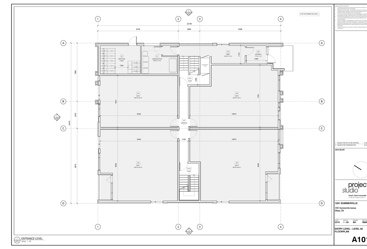 Construction site plan for project from page 2 of the file '2021-08-19 - Floor Plans - D07-12-21-0126'