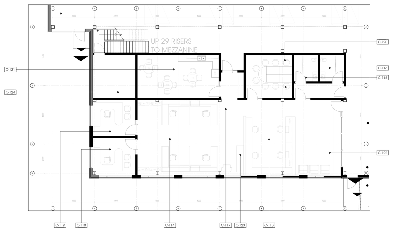 Floor plan for project from page 2 of the file '2022-02-09 - Architectural Floor Plans & Building Elevations - D07-12-21-0127'