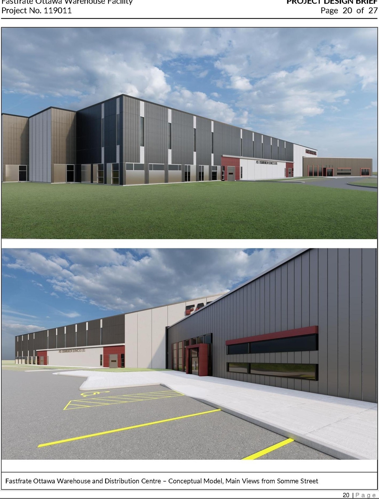Rendering of building from page 22 of the file '2022-02-09 - Design Brief Addendum - D07-12-21-0127'