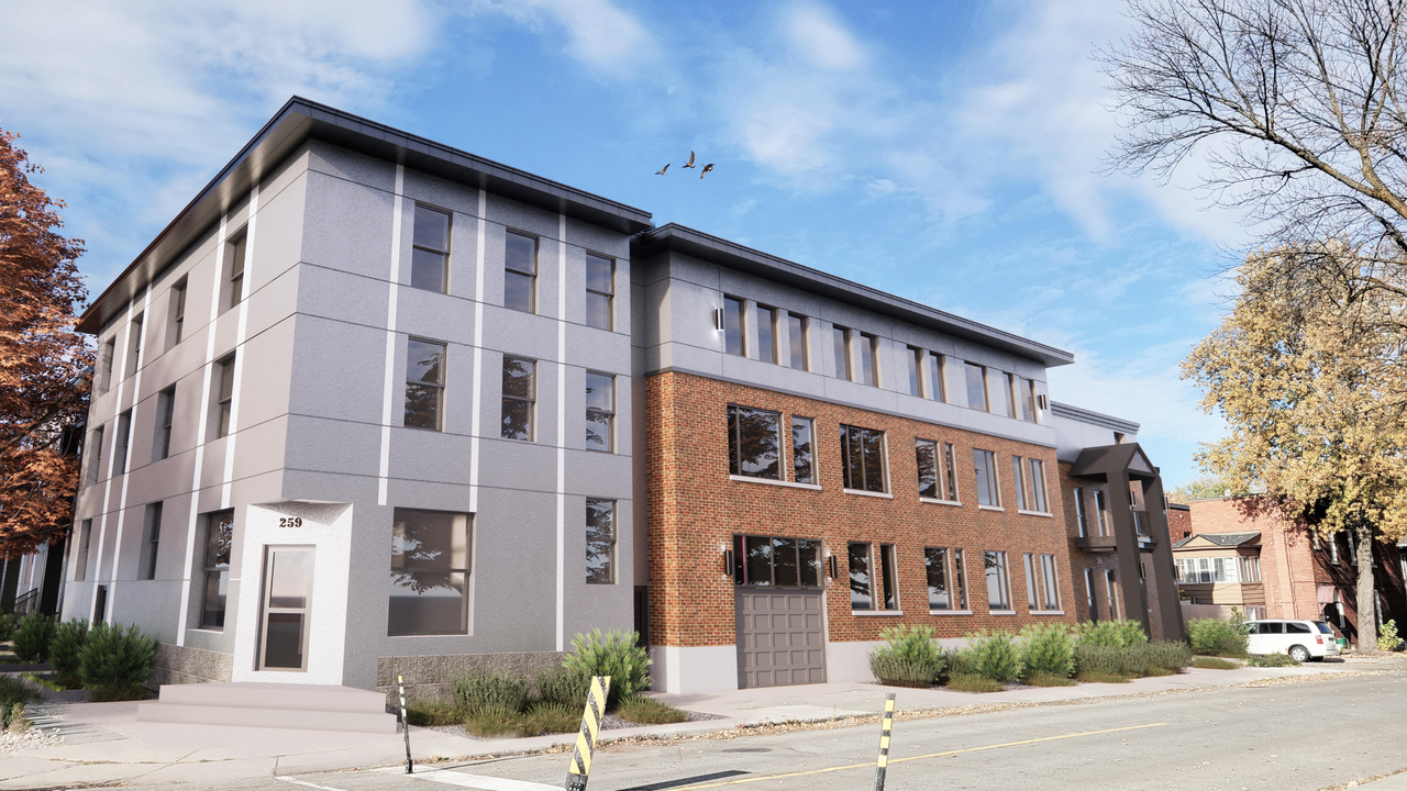 Rendering of building from page 2 of the file '2023-12-23 - Renderings - D07-12-21-0135'