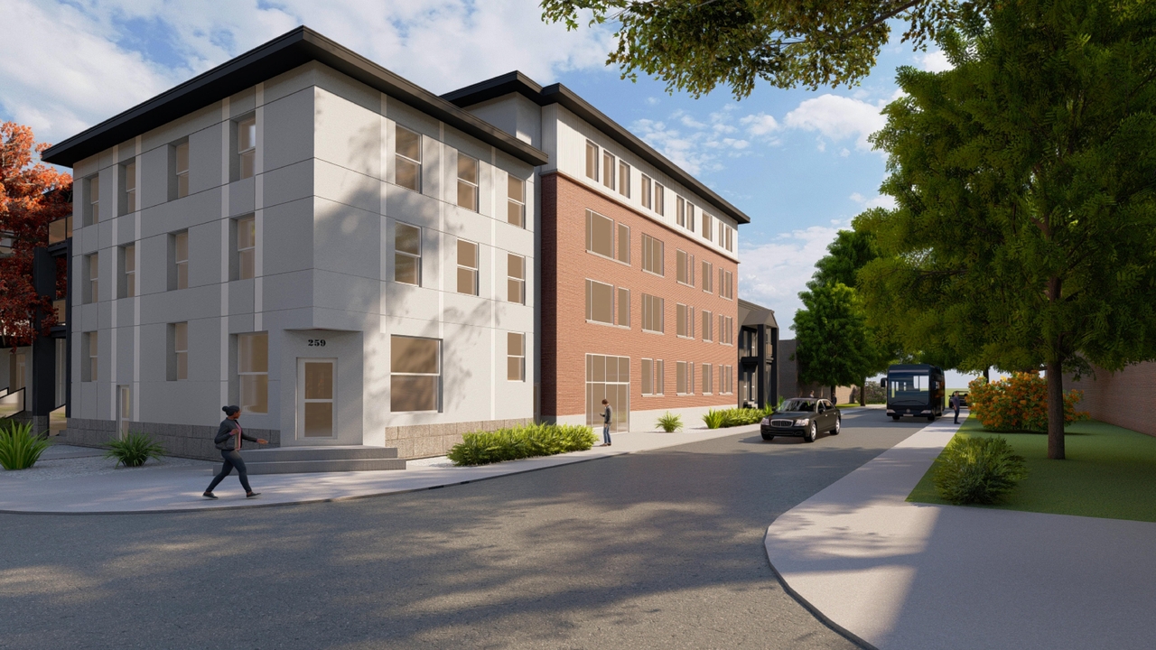 Rendering of building from page 4 of the file '2021-08-27 - Renderings - D07-12-21-0135'