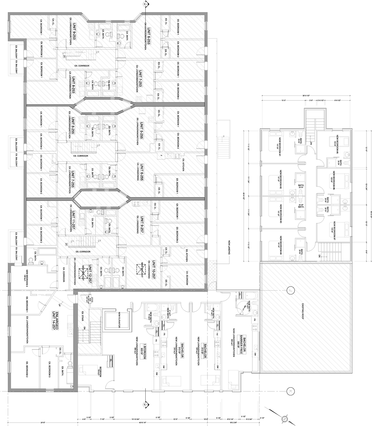 Construction site plan for project from page 4 of the file '2022-03-22 - Floor Plans - D07-12-21-0135'